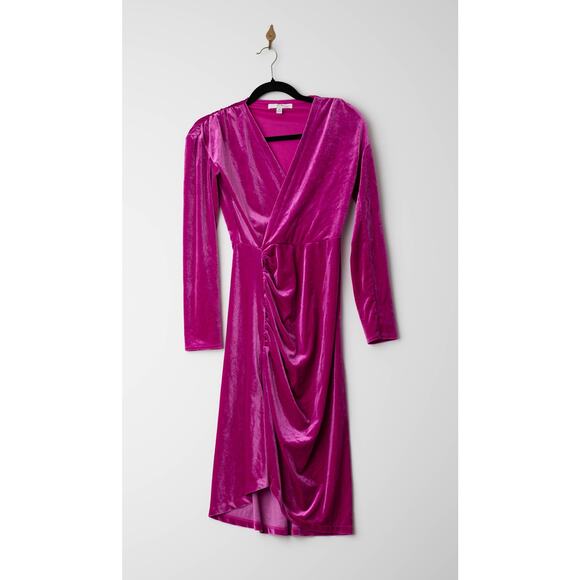 Atlein x RTR Pink Velvet Ruched Dress - Picture 4 of 8